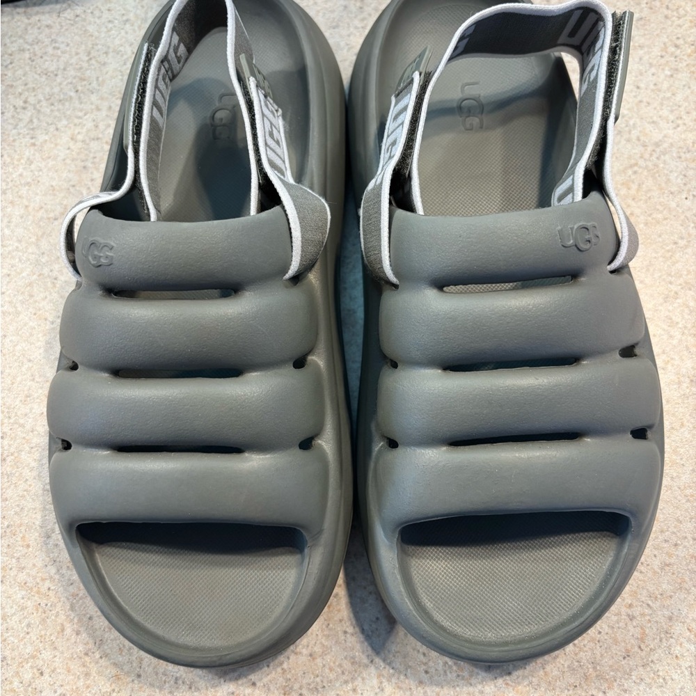 UGG Charcoal Slide Sandals